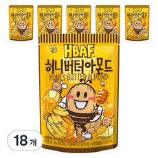 HBAF 허니버터 아몬드, 40g, 18개