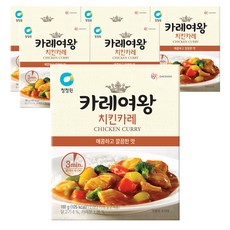 청정원 카레여왕 치킨카레, 160g, 6개