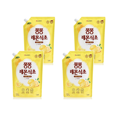 퐁퐁 레몬식초 주방세제 파우치형, 1.2L, 4개