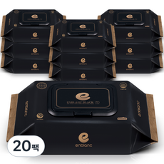 앙블랑 프리미엄 블랙 아기물티슈 캡형 78gsm, 70매, 20개