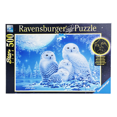 Ravensburger 維寶 拼圖 月光下貓頭鷹 500片 德國製, 夜光版 月光下貓頭鷹, 1盒
