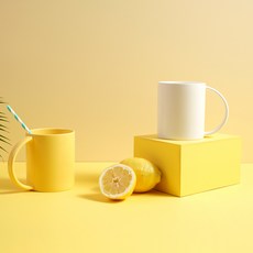 보울보울 국산 볼볼홈파티 빅머그 600ml, 밀크화이트 + 치즈옐로우, 2개 밀크화이트, 치즈옐로우, 2개
