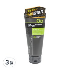 MENTHOLATUM 曼秀雷敦微米勁炭男性洗面乳，雙倍活性碳，緊緻毛孔，減少油光, 100g, 3條
