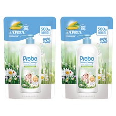 Probo 博寶兒 奶瓶蔬果洗潔精補充包，橘子油萃取，適用於奶瓶、蔬果和食器清潔, 500g, 2包