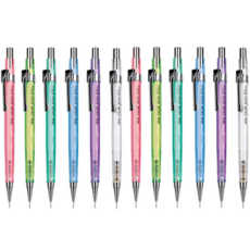 JAVAPEN 彩色透明殼自動鉛筆 12支, 0.5mm, 多種顏色, 1組