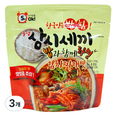 물샘 삼시세끼 김치찌개 라면밥, 110g, 3개