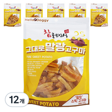 참좋은간식 그대로 말랑 스틱 고구마 건조간식 250g, 고구마맛, 12개 - 강아지고구마