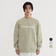 커버낫 남녀공용 어센틱 로고 맨투맨