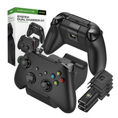 조이트론 XBOX Series X/S 시스템 듀얼 차저 충전 거치대 + 배터리팩 포함, JTXS-108, 1세트