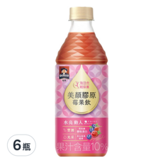 QUAKER 桂格 美顏膠原莓果飲, 450ml, 6瓶