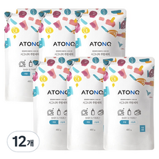 아토엔오투 시그니처 젖병&주방세제 무향 리필, 480g, 12개