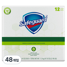 세이프가드 비누 알로에향, 113g, 48개