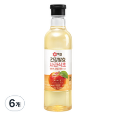 백설 건강 발효 사과식초, 500ml, 6개