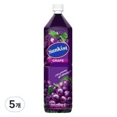 썬키스트 포도주스, 1.5L, 5개
