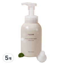 ruuve 유아용 페이셜 핸드 워시, 5개, 400ml