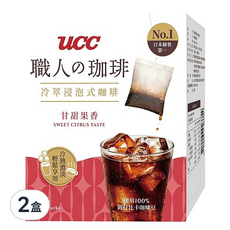 UCC 浸泡式咖啡 甘甜果香, 8入, 冷萃浸泡式咖啡, 8g, 8包, 2盒