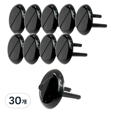 One Stop 延長線插座安全蓋蓋子塞子, 30個, 黑色