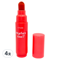 ETUDE 鮮嫩欲滴果汁唇筆 3.5g, 7 蜜桃杏橘, 4支