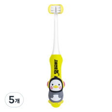 베이비 펭수 3D 키즈 칫솔, 5개, 1개입