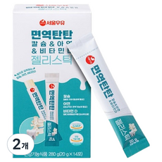 Seoul Milk 首爾牛奶 鈣&鋅&維生素D能量果凍條 14條入, 2個, 280g