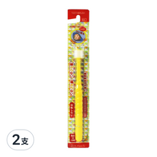 STB Higuchi 360度嬰幼兒牙刷, 顏色隨機 (黃色/白色), 2支