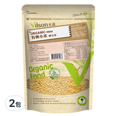 Vilson 米森有機 100%有機小米 裸小米, 450g, 2包