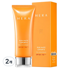 헤라 선메이트 레포츠 프로 워터프루프 선크림 SPF50+ PA++++, 70ml, 2개