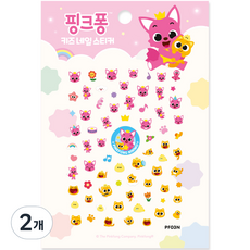 에이프릴네일 핑크퐁 키즈 네일 스티커 PF03N, 핑크퐁과 노래해요, 2개