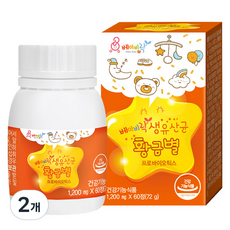 베이비락 생유산균 황금별, 60정, 2개