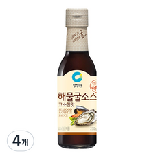 청정원 해물굴소스 고소한맛, 250g, 4개