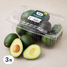 돌 페루산 아보카도, 2kg, 3개