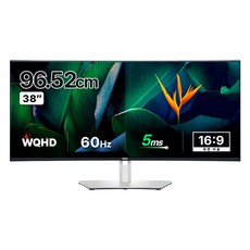 델 WQHD 울트라샤프 커브드 허브 모니터 IPS Black, 96.52cm, U3824DW