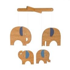 쁘띠꼴라쥬] 디럭스대나무모빌, Blue Elephant