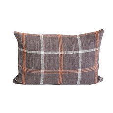 까사에 쿠션커버 Tartan Check, 브라운/오렌지