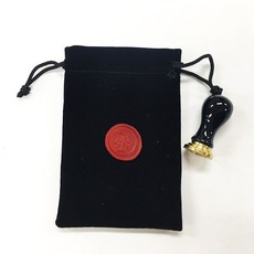 가일아트 미니쎄라믹 알파벳코인 씰도장 세트 (해당씰스티커부착), 2p (씰 1p, 코인 I 1p) + 벨벳주머니, 1개