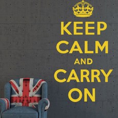 시트로 Keep calm and carry on 스티커 S, lemon레터링