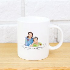 핸드팩토리 엄마 아빠 사랑해요 머그컵, 화이트