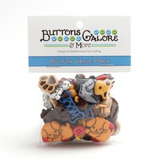 버튼갤로어 장식단추 Dogs Value Pack VP303, 1개 - buttonsgalore