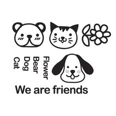 잇스틱스 Mj Cute Animal 데코스티커, 혼합 색상