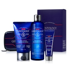 젠톨로지 페이셜케어 남성 트래블백 세트, 밸런싱 토너 200ml + 로션 130ml + 스크럽 클렌저 20g + 트래블백, 1세트