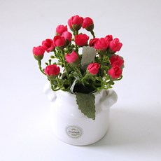 RIVER-GREEN 玫瑰奶瓶瓷花盆套組, 亮粉色, 1組