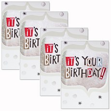 홀마크 생일 축하 카드, 말풍선 KED3043, 4개입