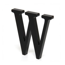쿠 홈 인테리어 소품 스텐딩 이니셜 02, W (블랙)