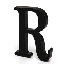 Kuu 大寫字母造型擺飾, R（黑色）