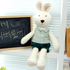 화음 오가닉 베베토끼 애착인형 바지, 그린체크