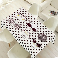 검정도트식탁보