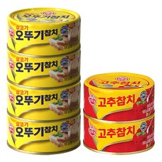 오뚜기 살코기 참치 100 g 4p + 고추참치 100 g 2p, 100g, 1세트