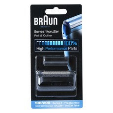 BRAUN 면도기 교체용 분리형 날망세트, 10B/20B, 블랙, 1개