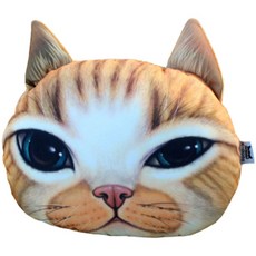 삼에스 X-DOLLS 3D 차량용 목쿠션, XD112T (엘로우냥이), 1개