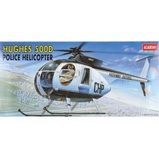 ACADEMY PLASTIC MODEL 1:48 Hughes 500D警用直升機模型, 1個